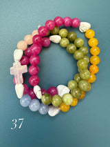 Rosario pulsera collar piedra natural