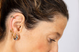 Aros Doble Irregular Dorado/Plata