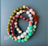 Rosario Collar 3 Vueltas Piedras Naturales hecho a mano