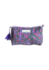 Neceser estampado lila flores fucsia L