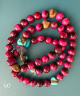 Rosario Collar 3 Vueltas Piedras Naturales hecho a mano