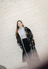 Chaqueta larga terciopelo negro