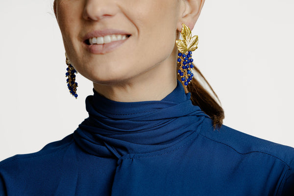 PENDIENTES PARRA AZUL