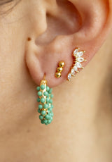 Pendientes Tres Bolas Doradas