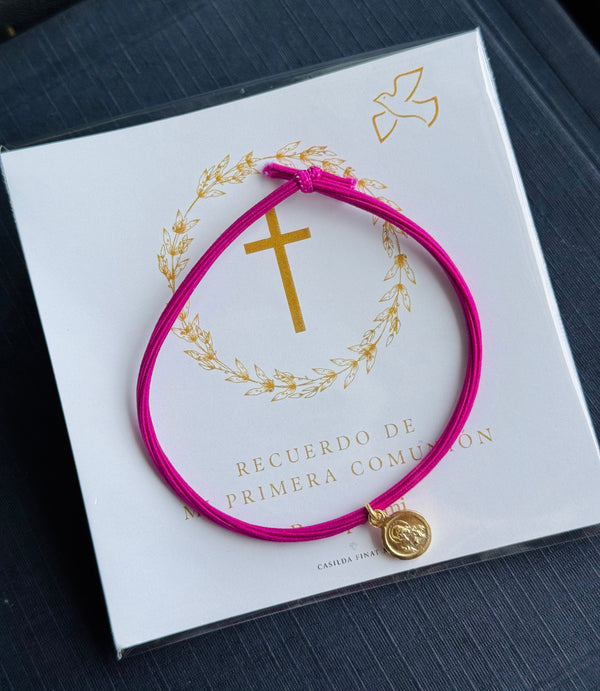 PACK 20 PULSERAS GOMA MEDALLA