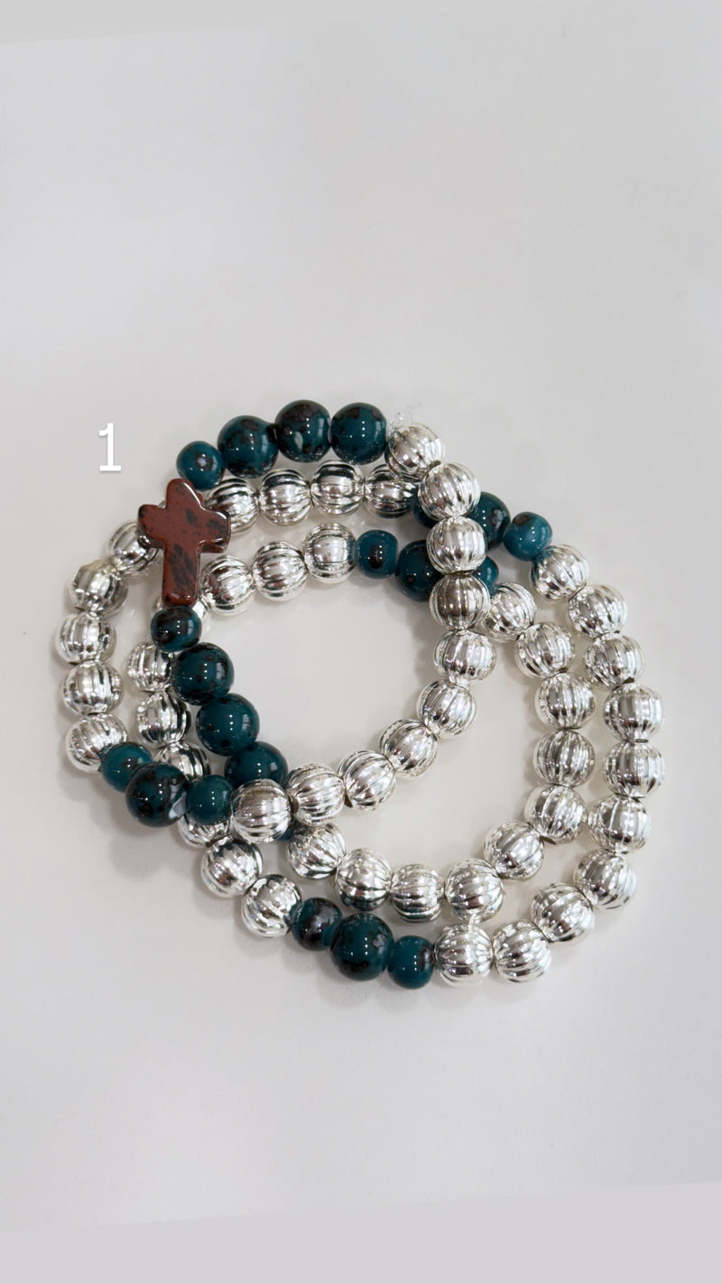Rosario Collar 3 Vueltas plata