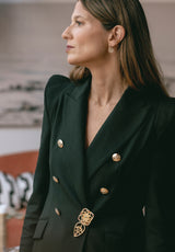 Broche Enredadera burdeos