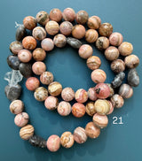 Rosario Collar 3 Vueltas Piedras Naturales hecho a mano