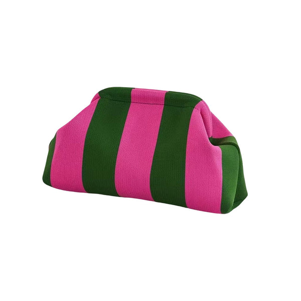 Bolso mano fucsia/verde