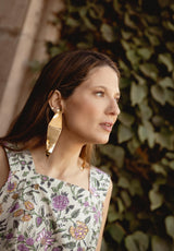 Pendientes largos rombo