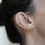 Pendientes Boliflor Verde