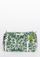 Neceser estampado floreado verde L