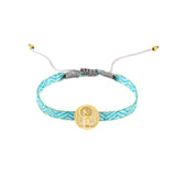 Pulsera Medalla Virgen del Pilar Turquesa