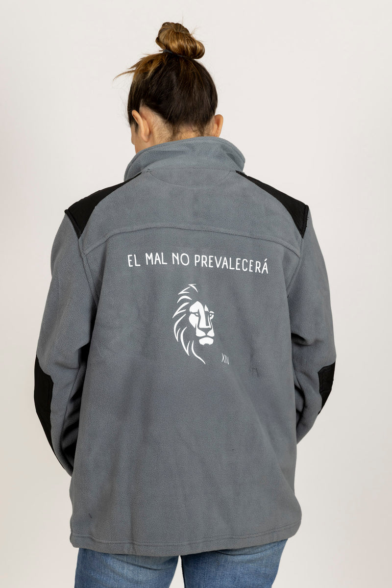 Chaqueta de manga larga con interior polar Solo Dios Anawim Gris