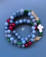 Rosario pulsera collar corazón