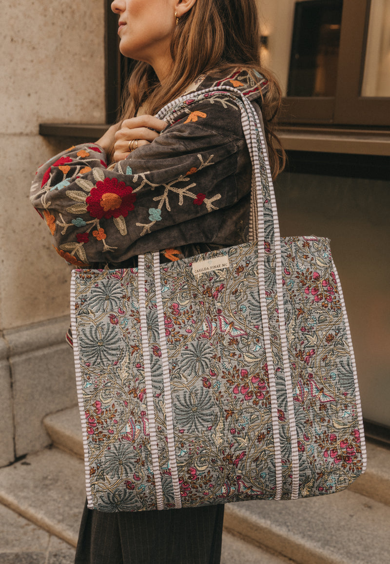 Bolso Tote Bag flor colorines