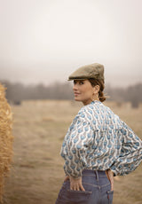 Camisa Azul tulipanes