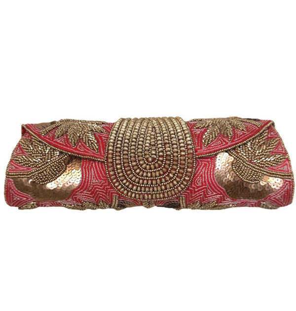 Bolso yute joya rojo