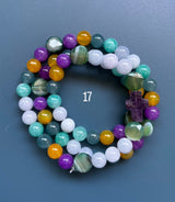 Rosario pulsera collar piedra plana