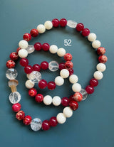 Rosario pulsera collar piedra plana