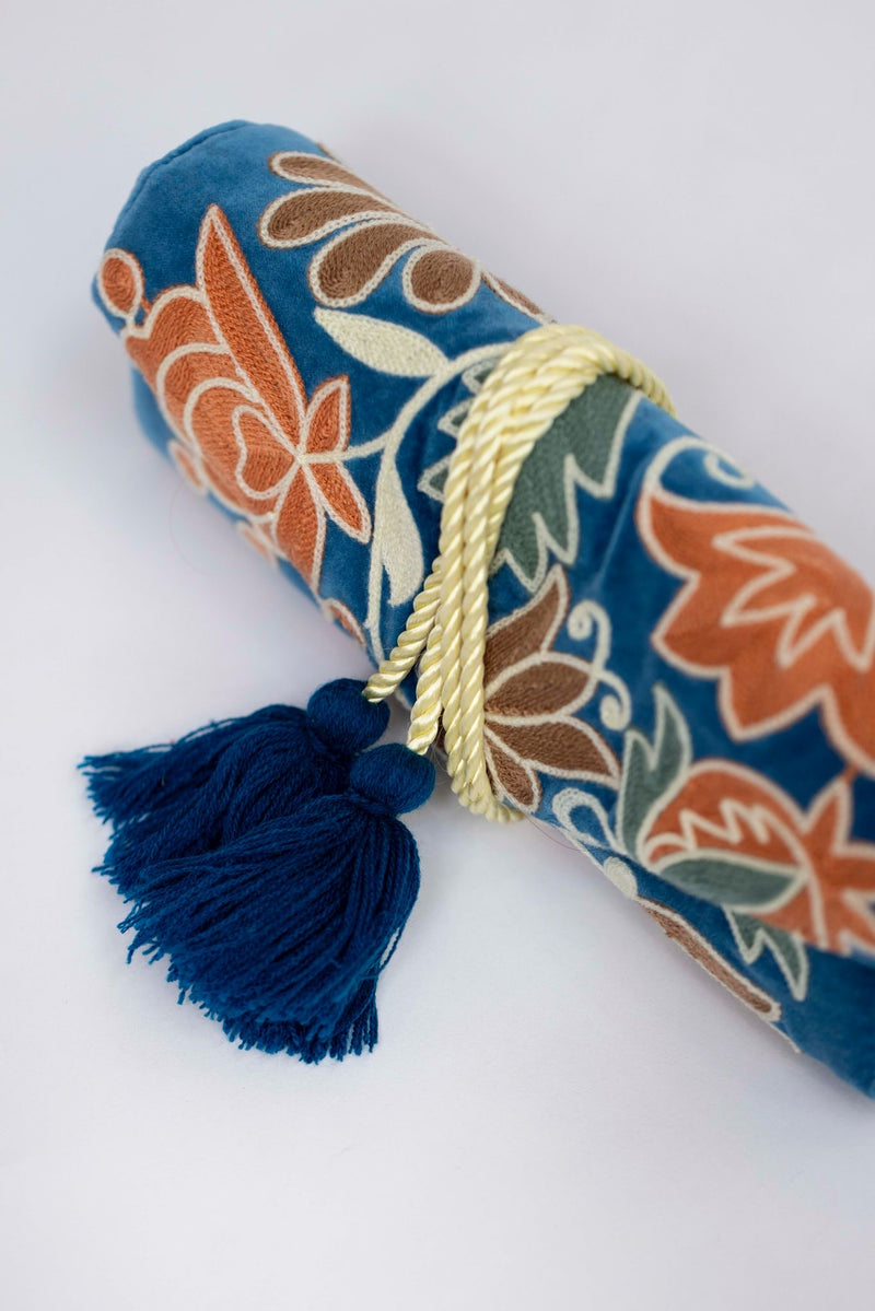 Joyero Flores Azul Marino