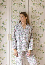 Pijama flores rosa