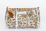 Neceser estampado mostaza