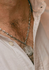 Colgante Escapulario cadena gorda plata