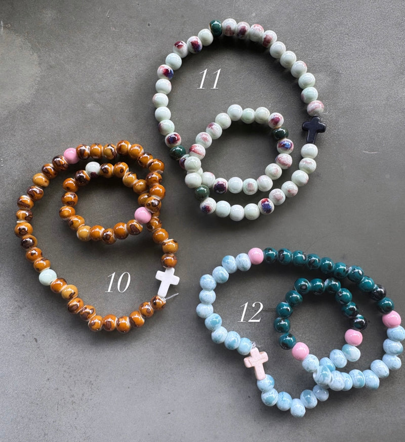 Pulsera Rosario Cerámica Muñeca grande