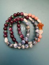 Rosario pulsera collar corazón