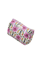 Neceser estampado rosa y amarillo L