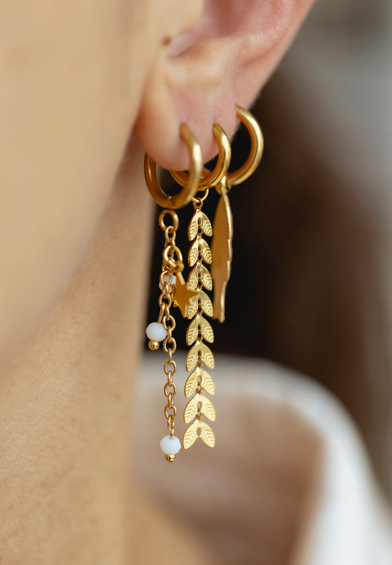 Aros estrellita y cadena