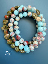 Rosario pulsera collar piedra natural