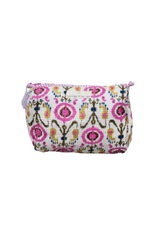 Neceser estampado rosa y amarillo