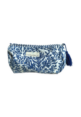 Neceser estampado hojas azul eléctrico