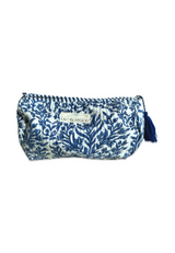 Neceser estampado hojas azul eléctrico