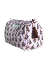 Neceser estampado sello marrón