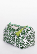 Neceser estampado floreado verde