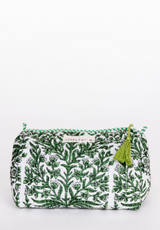 Neceser estampado floreado verde