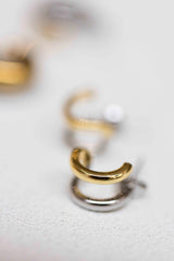 Aros dobles finos Dorado/Plata