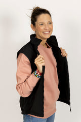 Chaleco con interior polar Solo Dios Anawim Negro