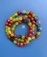 Rosario pulsera collar piedra plana