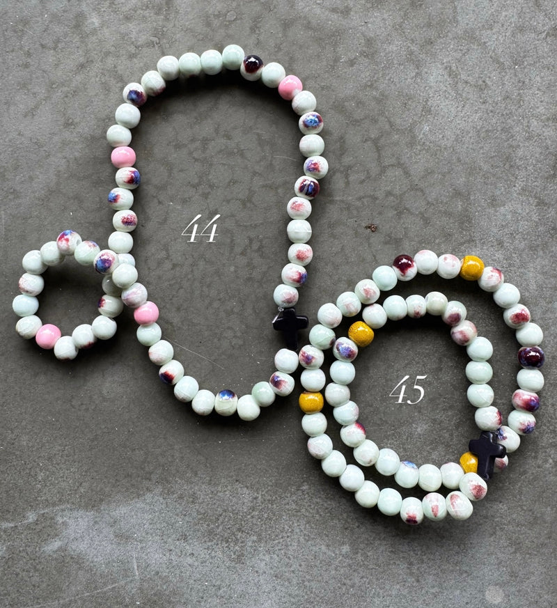 Pulsera Rosario Cerámica Muñeca grande