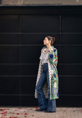 Chaqueta kaftan verde