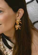 Pendientes hoja tropical