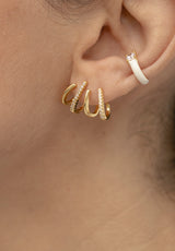 Ear cuff Summer Blanco