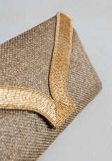 Bolso yute cenefa beige