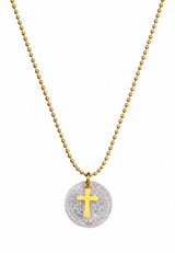 Colgante Cadena San Benito Nácar Cruz