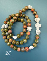 Rosario pulsera collar piedra natural