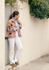 Chaqueta corta melocotón